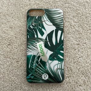 iPhone 8 Plus Loopy case - tropical leaves print